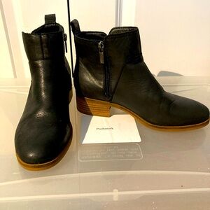 Soft Black Leather Ankle Boots